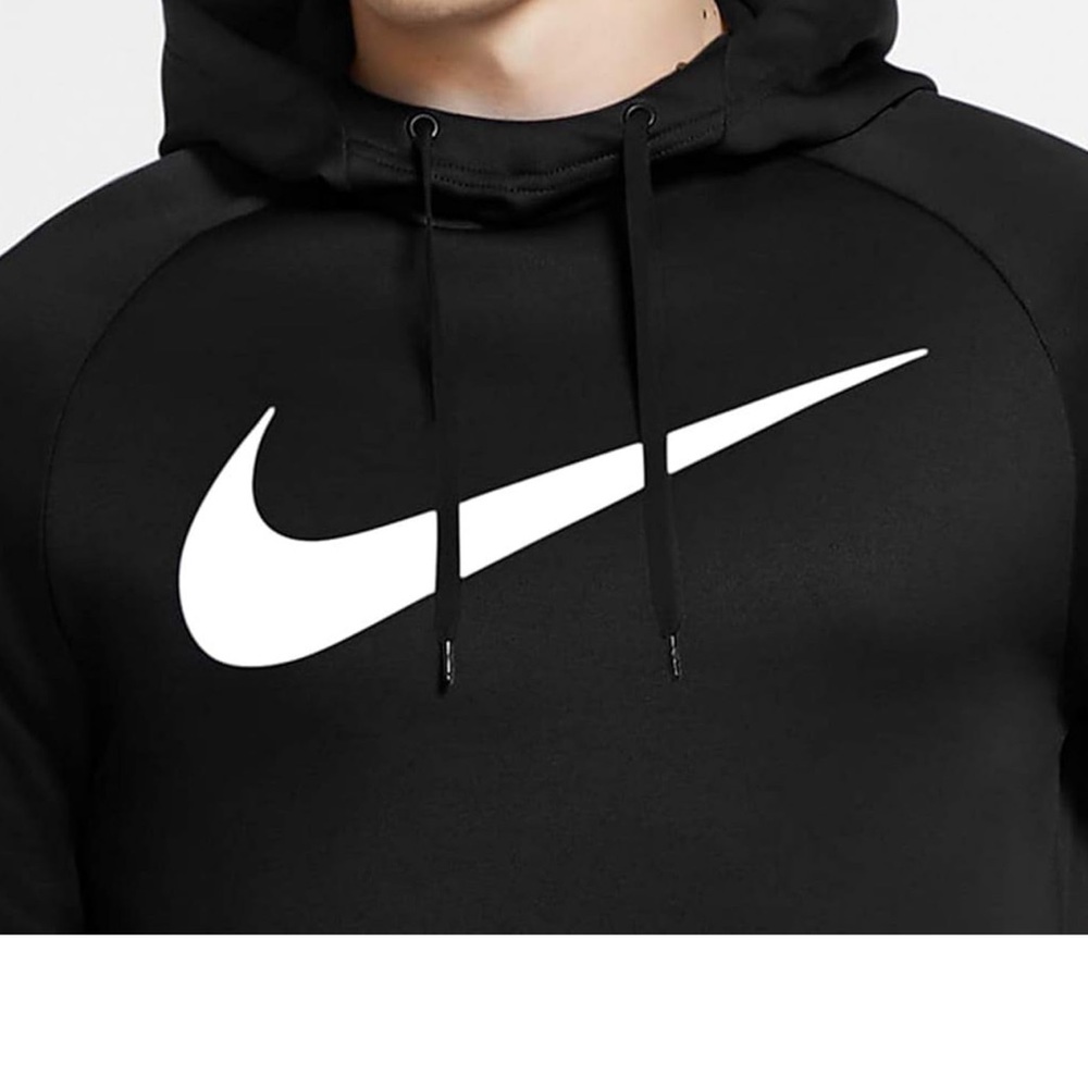 Nike Black Hoodie with White Logo - Picture 3 of 5